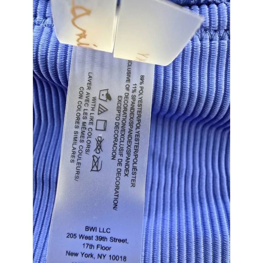Raisins Indo High Waist Cheeky Bikini Brief Bottoms Juniors' XL Blue Pull On